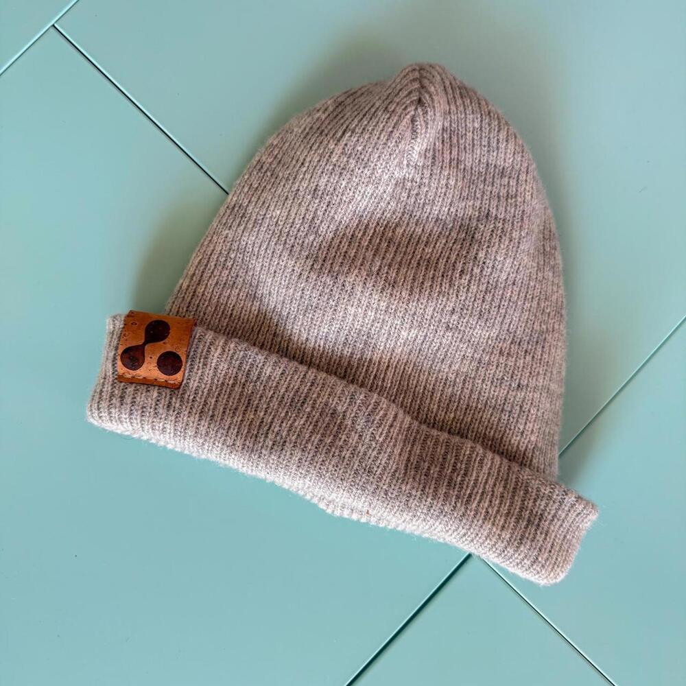 Rustek Grey Cork 100% Wool Beanie